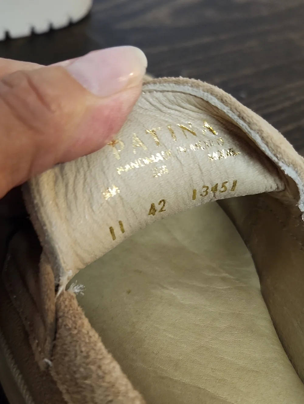 Patina Suede Chunky Penny Loafers size 11 Hand Made